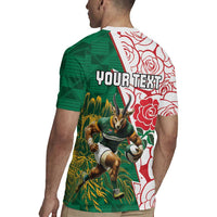 Personalized South Africa and England Rugby Rugby Jersey Springboks Mascot With Red Rose