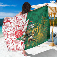 South Africa and England Rugby Sarong Springboks Mascot With Red Rose