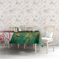 South Africa and England Rugby Tablecloth Springboks Mascot With Red Rose