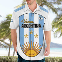 Custom Argentina Football Hawaiian Shirt Vamos Vamos Argentina
