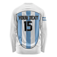 Custom Argentina Football Long Sleeve Shirt Vamos Vamos Argentina