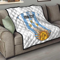 Custom Argentina Football Quilt Vamos Vamos Argentina