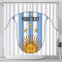 Custom Argentina Football Shower Curtain Vamos Vamos Argentina