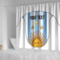 Custom Argentina Football Shower Curtain Vamos Vamos Argentina