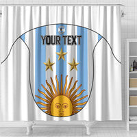 Custom Argentina Football Shower Curtain Vamos Vamos Argentina