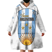 Custom Argentina Football Wearable Blanket Hoodie Vamos Vamos Argentina
