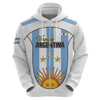 Custom Argentina Football Zip Hoodie Vamos Vamos Argentina