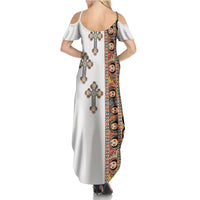 Ethiopia Angels Tilet Family Matching Summer Maxi Dress and Hawaiian Shirt Ethiopian Cross