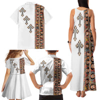 Ethiopia Angels Tilet Family Matching Tank Maxi Dress and Hawaiian Shirt Ethiopian Cross