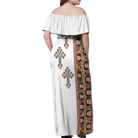 Ethiopia Angels Tilet Off Shoulder Maxi Dress Ethiopian Cross
