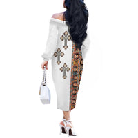 Ethiopia Angels Tilet Off The Shoulder Long Sleeve Dress Ethiopian Cross