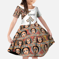 Personalized Ethiopian Orthodox Church Angel Family Matching Long Sleeve Bodycon Dress and Hawaiian Shirt