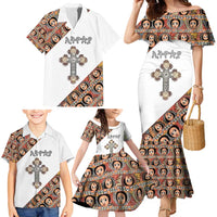 Personalized Ethiopian Orthodox Church Angel Family Matching Mermaid Dress and Hawaiian Shirt