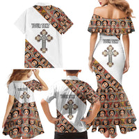 Personalized Ethiopian Orthodox Church Angel Family Matching Mermaid Dress and Hawaiian Shirt