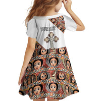 Personalized Ethiopian Orthodox Church Angel Family Matching Off Shoulder Maxi Dress and Hawaiian Shirt