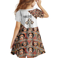 Personalized Ethiopian Orthodox Church Angel Family Matching Off Shoulder Short Dress and Hawaiian Shirt