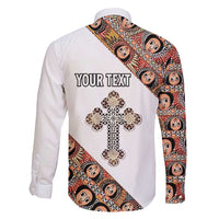 Personalized Ethiopian Orthodox Church Angel Family Matching Puletasi and Hawaiian Shirt
