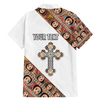 Personalized Ethiopian Orthodox Church Angel Family Matching Short Sleeve Bodycon Dress and Hawaiian Shirt