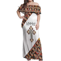 Personalized Ethiopian Orthodox Church Angel Off Shoulder Maxi Dress