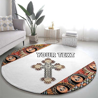 Personalized Ethiopian Orthodox Church Angel Round Carpet