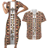Personalized Ethiopian Tewahedo Angel Orthodox Couples Matching Short Sleeve Bodycon Dress and Hawaiian Shirt