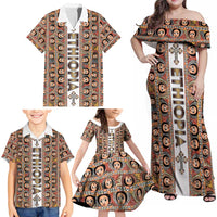 Personalized Ethiopian Tewahedo Angel Orthodox Family Matching Off Shoulder Maxi Dress and Hawaiian Shirt