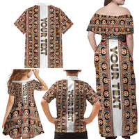Personalized Ethiopian Tewahedo Angel Orthodox Family Matching Off Shoulder Maxi Dress and Hawaiian Shirt