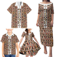 Personalized Ethiopian Tewahedo Angel Orthodox Family Matching Puletasi and Hawaiian Shirt