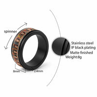 Ethiopian Tewahedo Angel Orthodox Spinner Ring - Wonder Print Shop