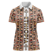 Personalized Ethiopian Tewahedo Angel Orthodox Women Polo Shirt