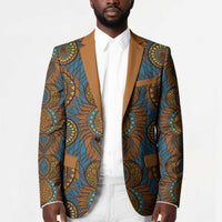 Tribal Earth African Ankara Pattern Blazer