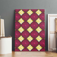 Ruby Gold African Ankara Pattern Canvas Wall Art