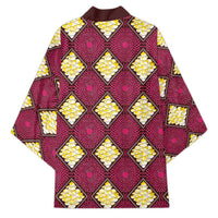 Ruby Gold African Ankara Pattern Kimono
