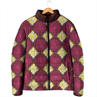 Ruby Gold African Ankara Pattern Padded Jacket