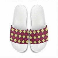 Ruby Gold African Ankara Pattern Slide Sandals