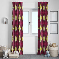 Ruby Gold African Ankara Pattern Window Curtain