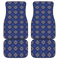 Indigo Diamond African Ankara Pattern Car Mats