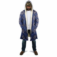Indigo Diamond African Ankara Pattern Cloak