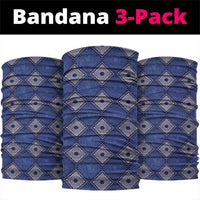 Indigo Diamond African Ankara Pattern Neck Gaiter