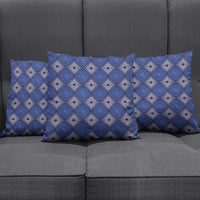 Indigo Diamond African Ankara Pattern Pillow Cover