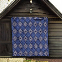 Indigo Diamond African Ankara Pattern Quilt