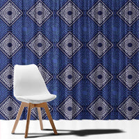 Indigo Diamond African Ankara Pattern Window Curtain