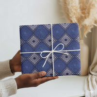Indigo Diamond African Ankara Pattern Wrapping Paper