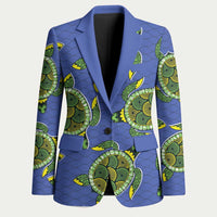 Emerald Turtle African Ankara Pattern Blazer