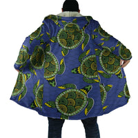 Emerald Turtle African Ankara Pattern Cloak