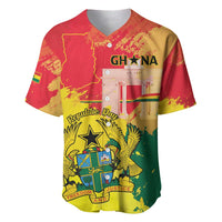 Personalized Ghana Republic Day Baseball Jersey Black Star Square With Coat Of Arms