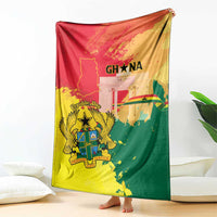 Ghana Republic Day Blanket Black Star Square With Coat Of Arms