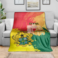 Ghana Republic Day Blanket Black Star Square With Coat Of Arms