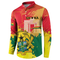 Personalized Ghana Republic Day Button Sweatshirt Black Star Square With Coat Of Arms