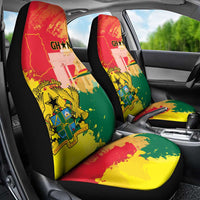 Ghana Republic Day Car Seat Cover Black Star Square With Coat Of Arms